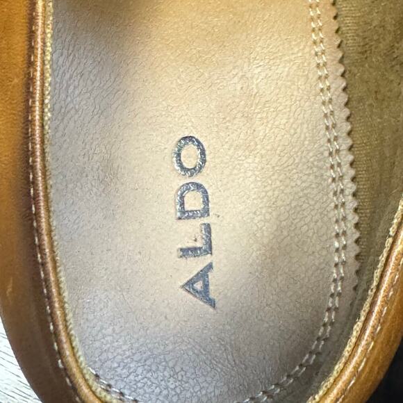Aldo Mulligan Cognac Brown Leather Oxford Dress Shoes Non-Slip Men's 10.5 - Picture 9 of 12